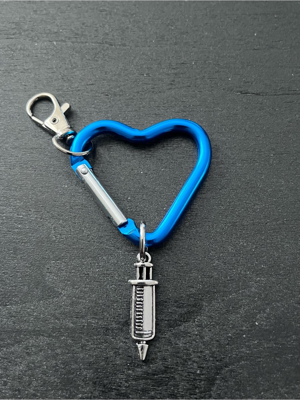 Blue Heart Carabiner Charm Keychain
Nurse, Medical, Phlebotomist